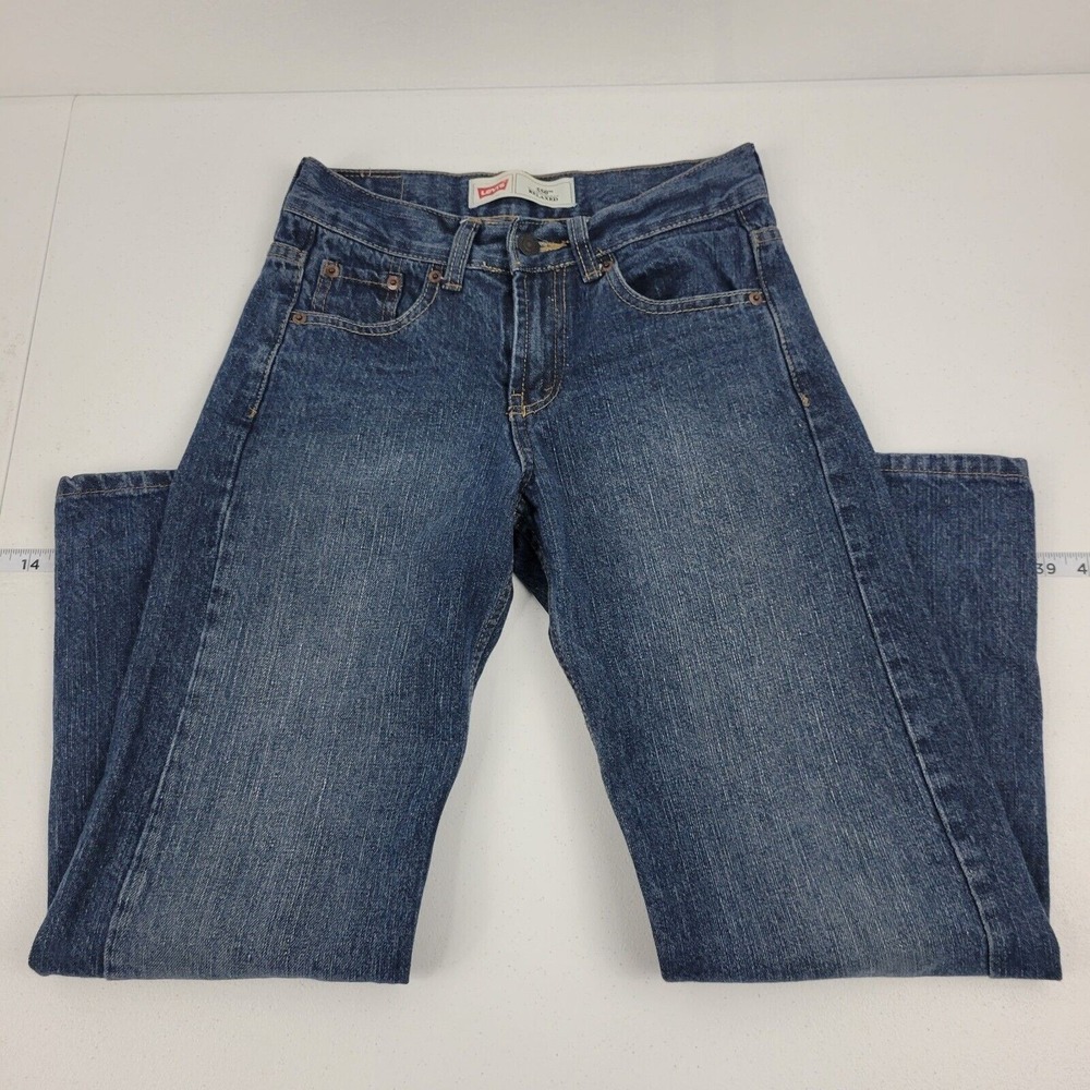 Levis 550 relaxed boys jeans 10 reg blued denim 25x25 143